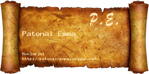 Patonai Emma névjegykártya